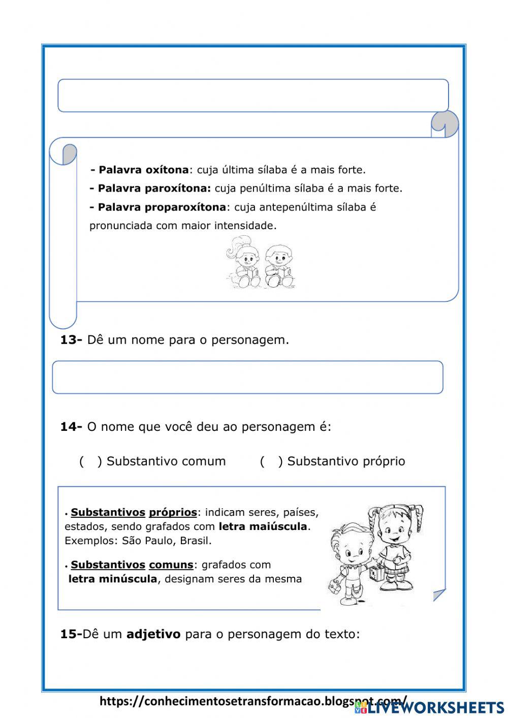 Atividade diagnóstica 4º ano