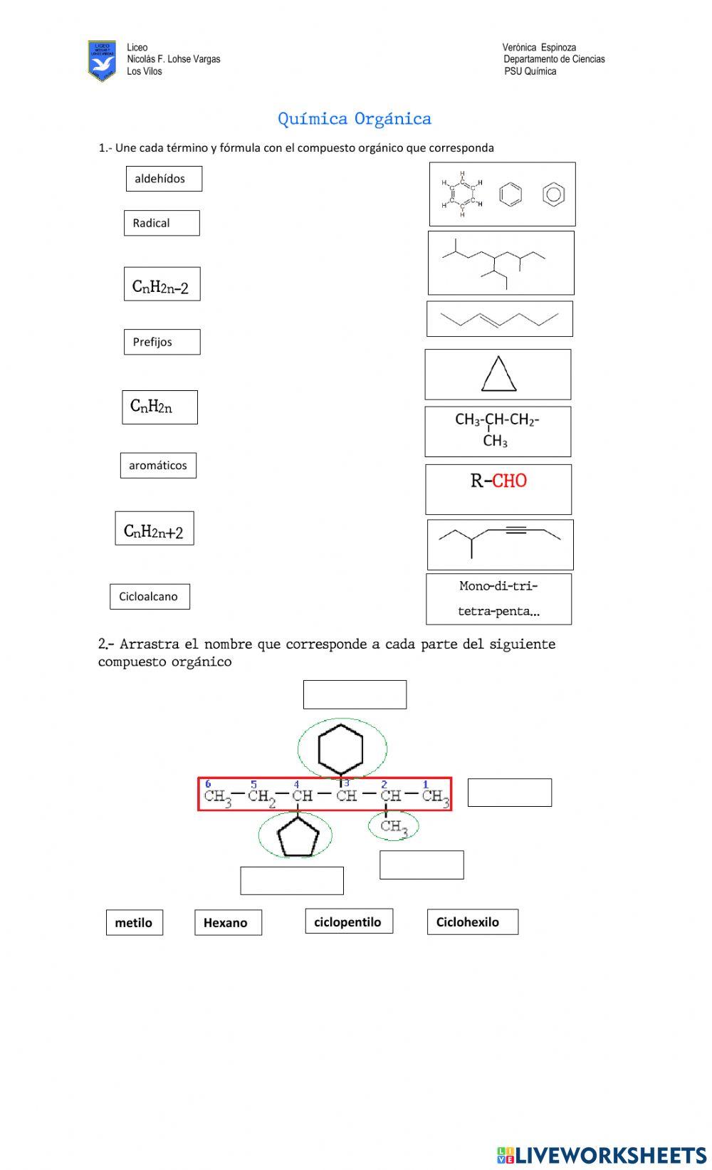 Compuestos orgánicos