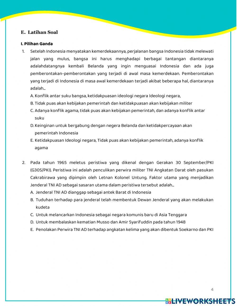 Perjuangan Menghadapi Disintegrasi