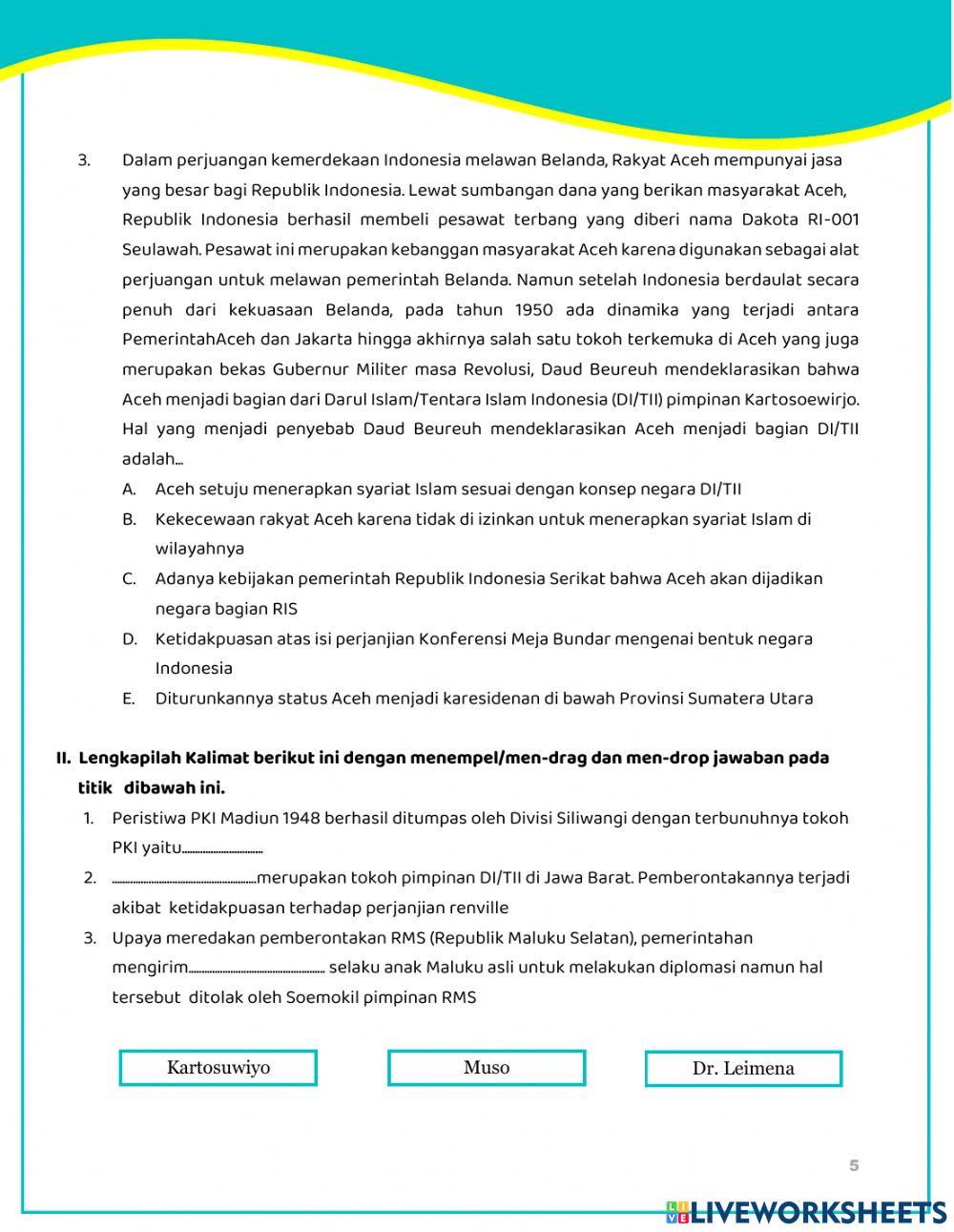 Perjuangan Menghadapi Disintegrasi