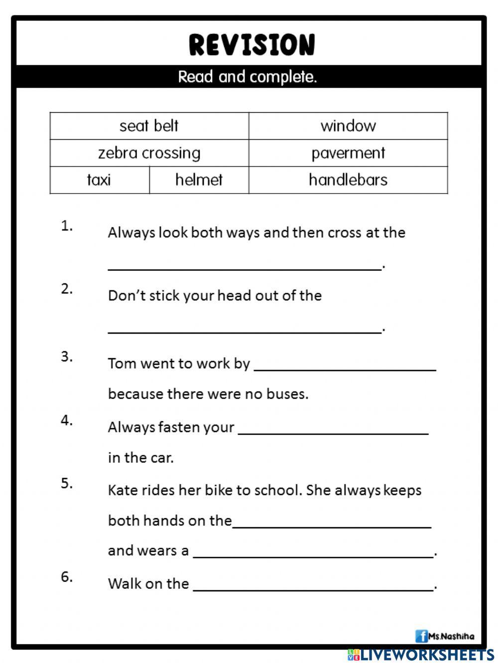 Module 6 Getting Around Worksheets 2 Pdf
