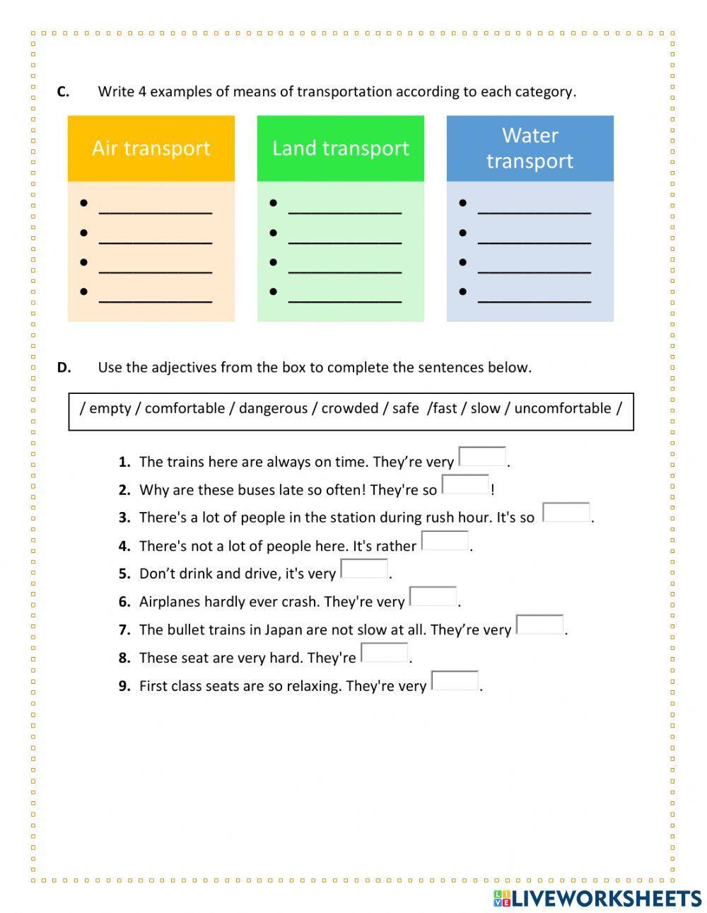 Means of transportation