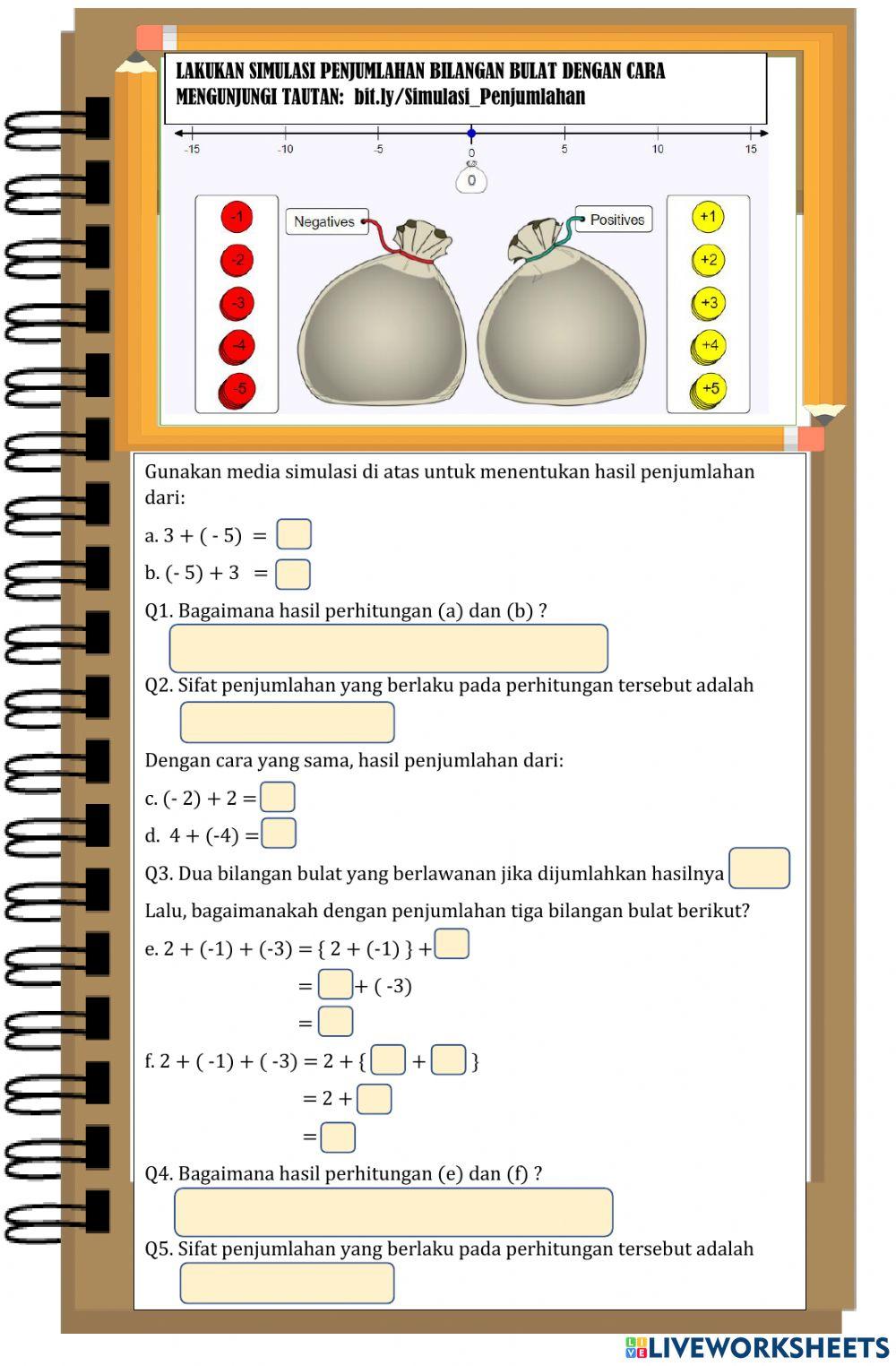 ELKPD 2 Penjumlahan Bilangan Bulat