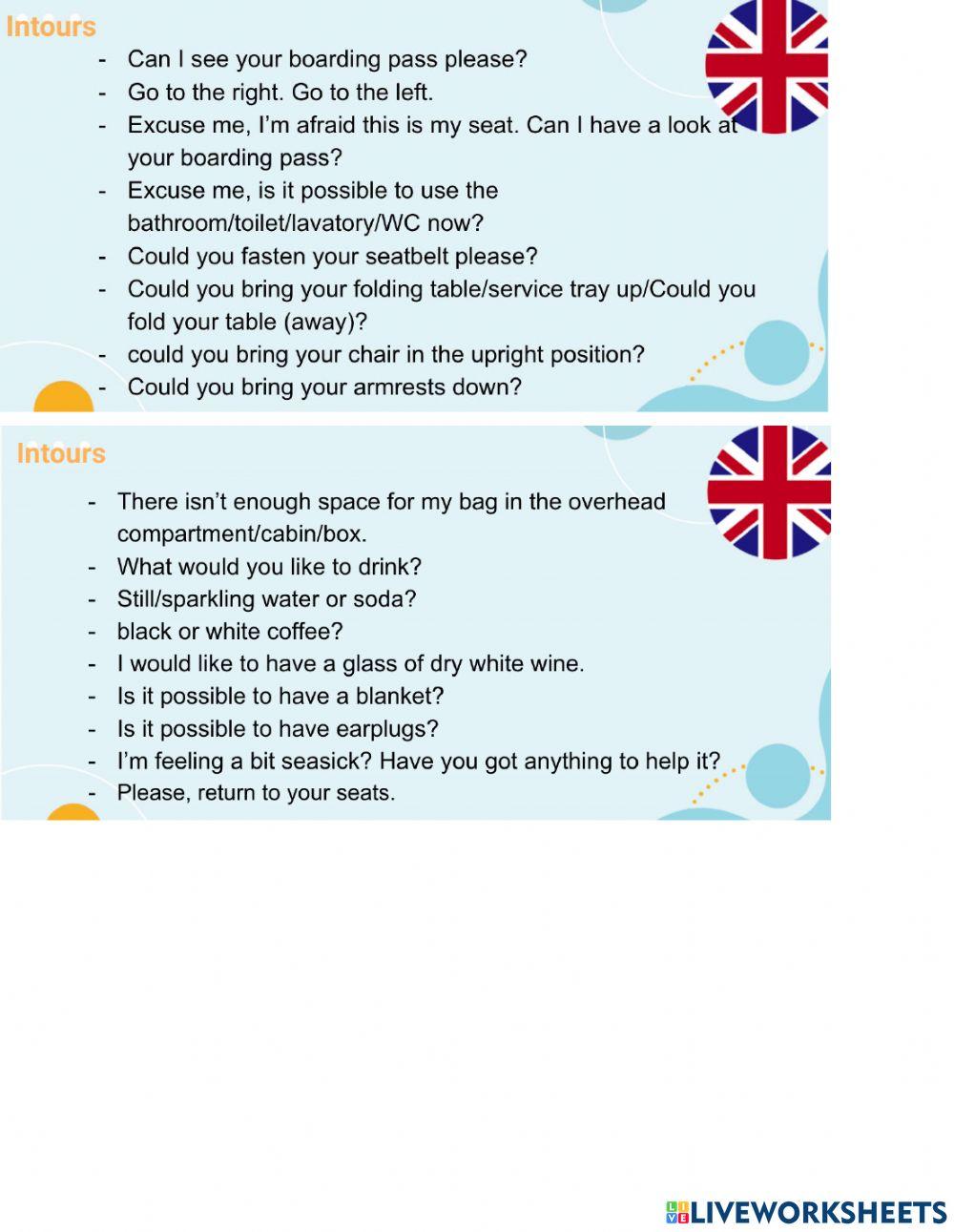 Intours English lesson 1