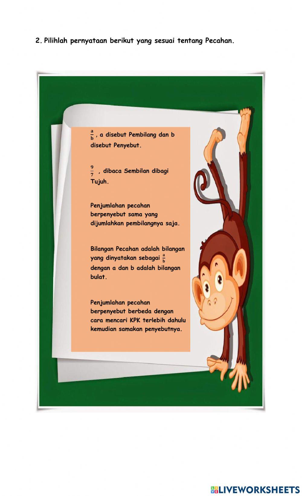 Lkpd penjumlahan pecahan sederhana kelas 5
