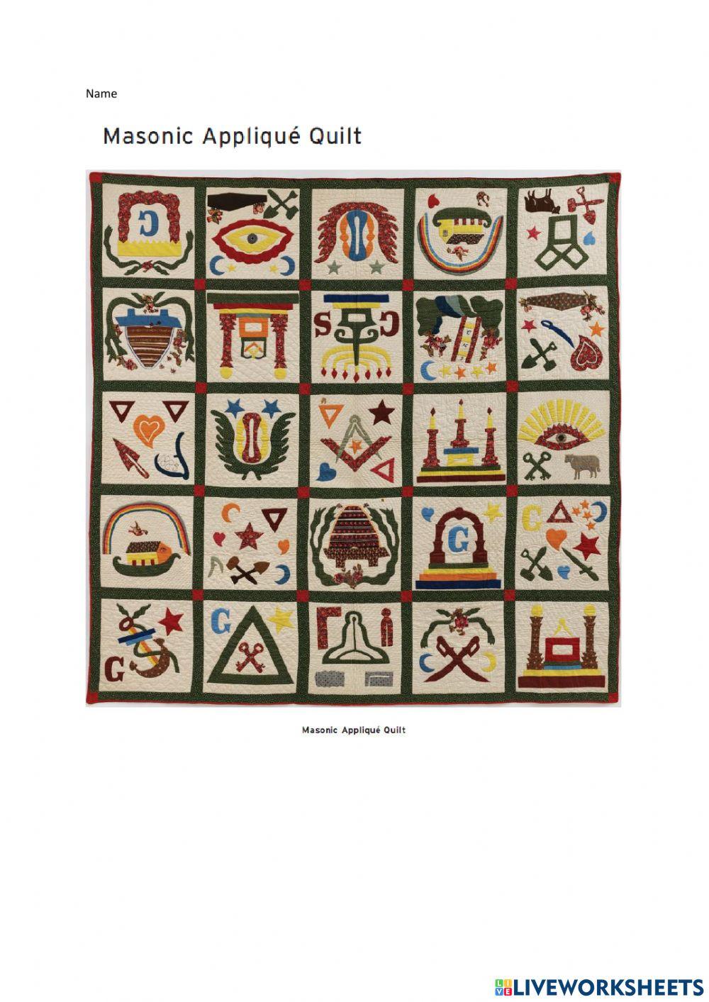 Mosanic Quilt art ant culture