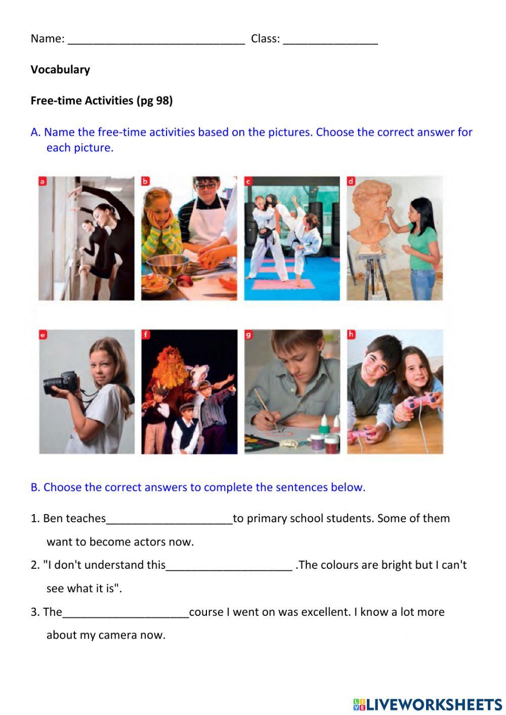 Form 3 Close-up Vocabulary 98, 102