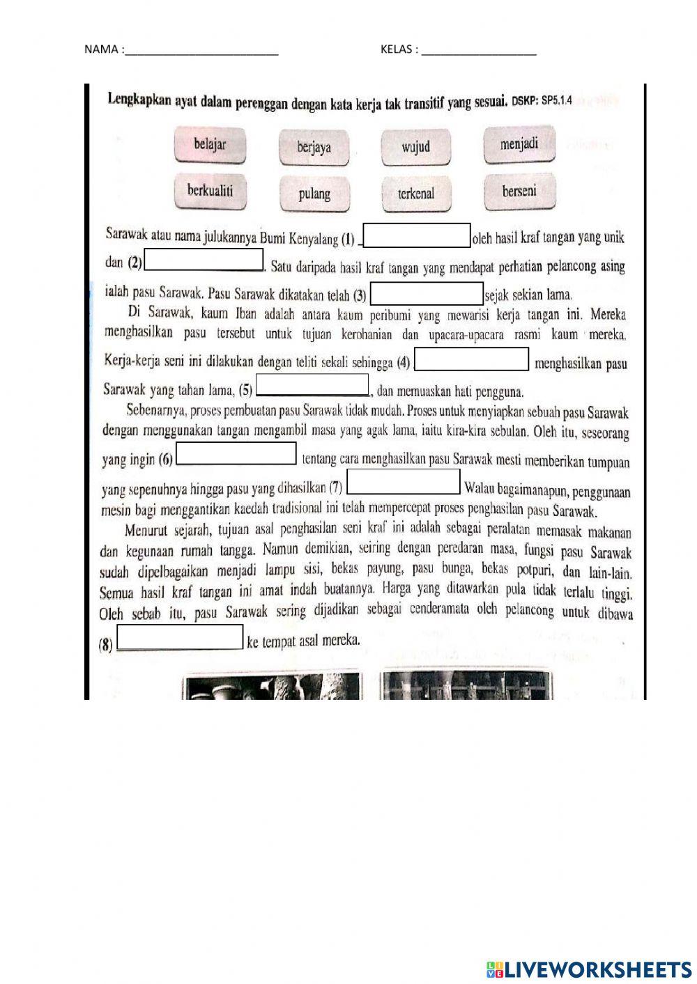 Kata kerja tak transitif
