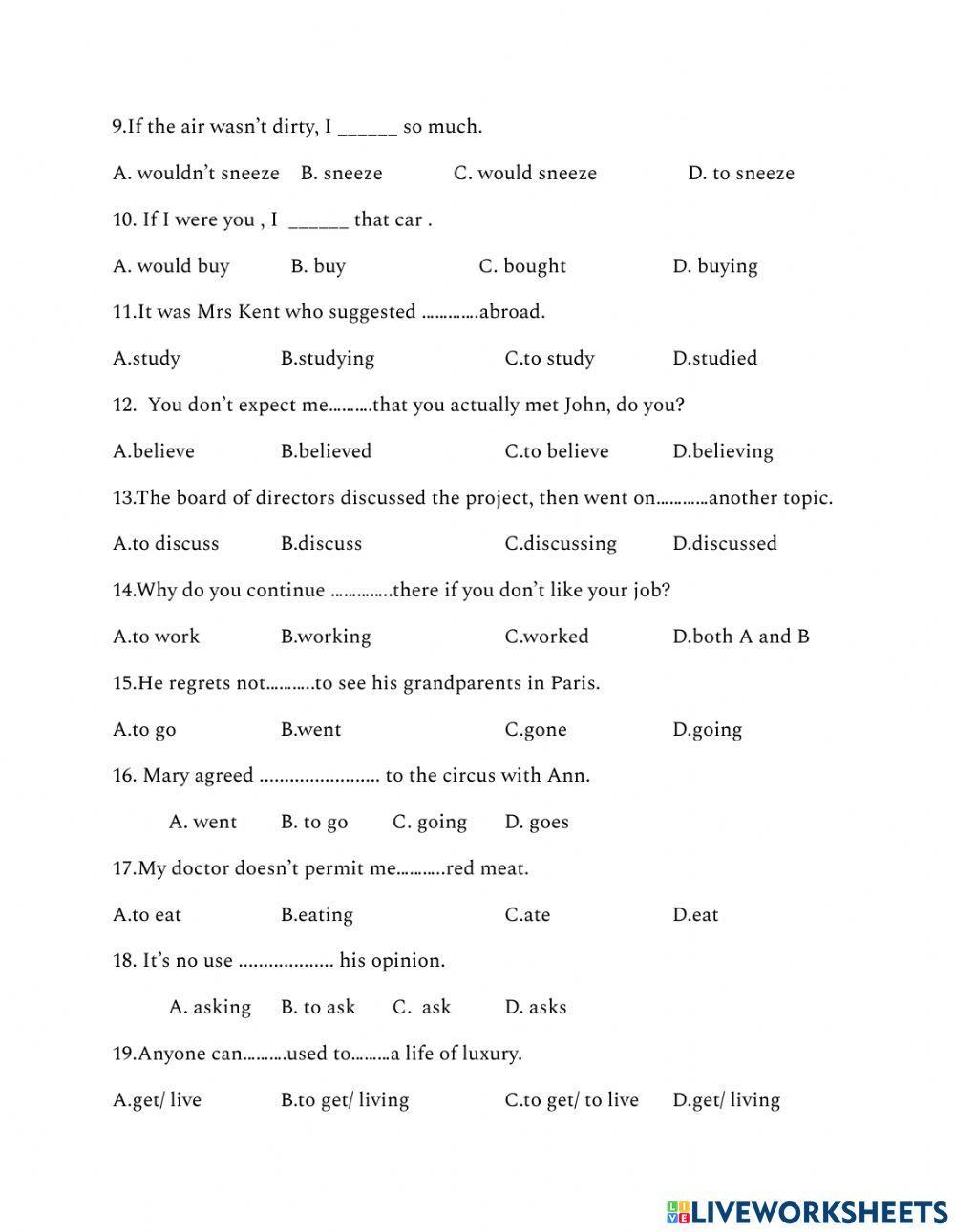 Revision for the second term - grade 8 (2)