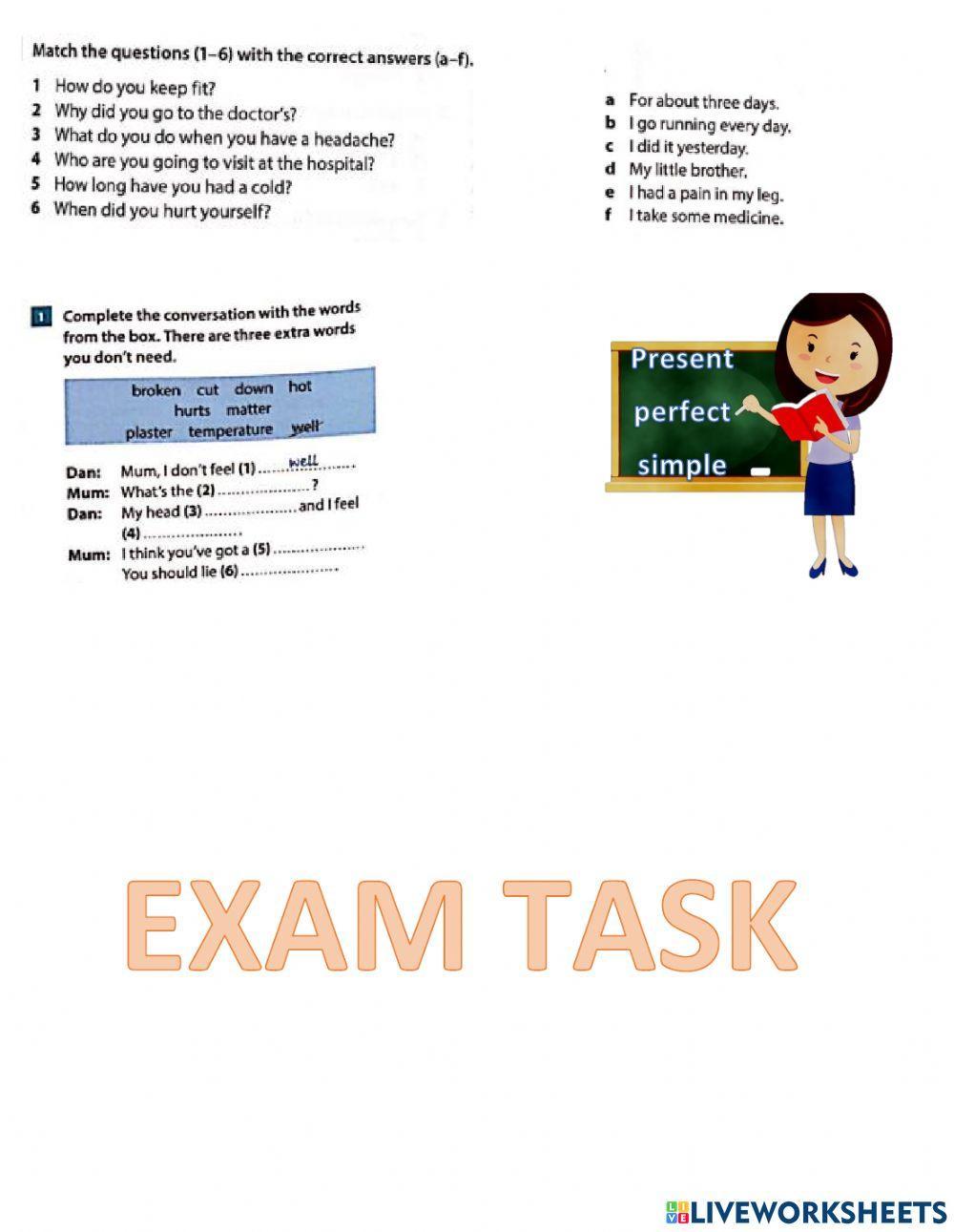 Unit 11 present perfect simple + exam task SB