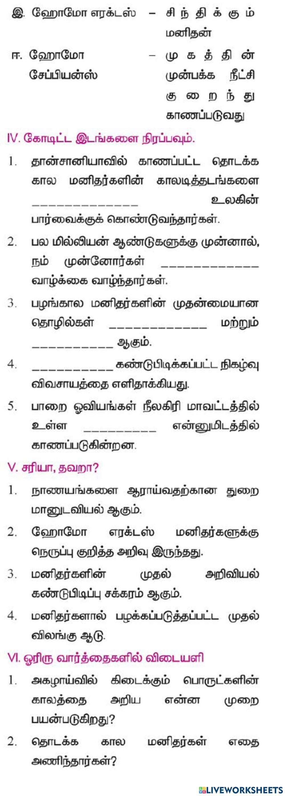 6.மனிதர்களின் பரிணாம வளர்ச்சி