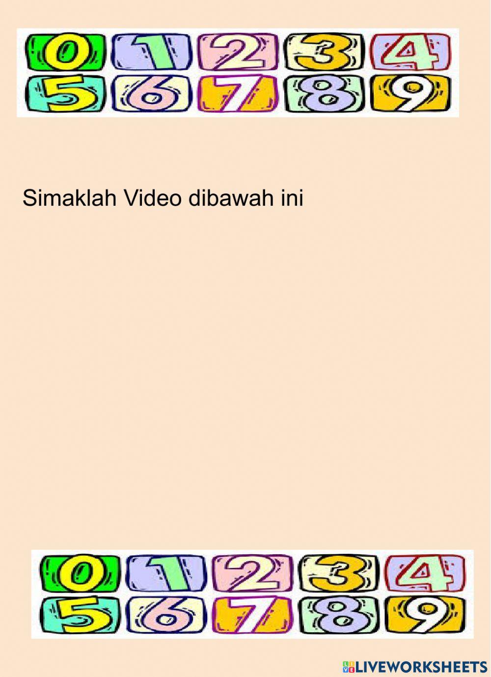 Mengenal Angka 1 - 5