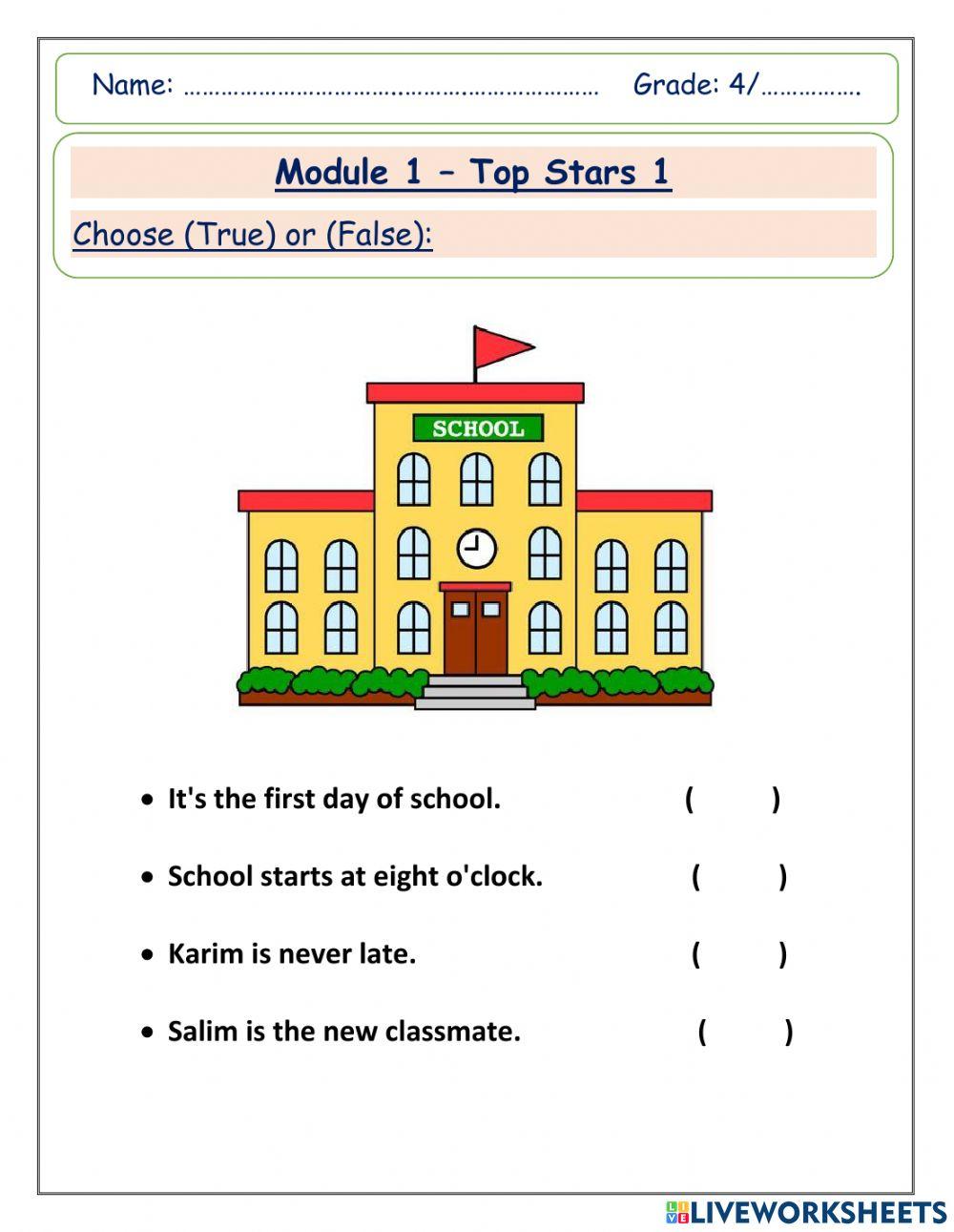 Grade 4 Module 1 Top Stars 1