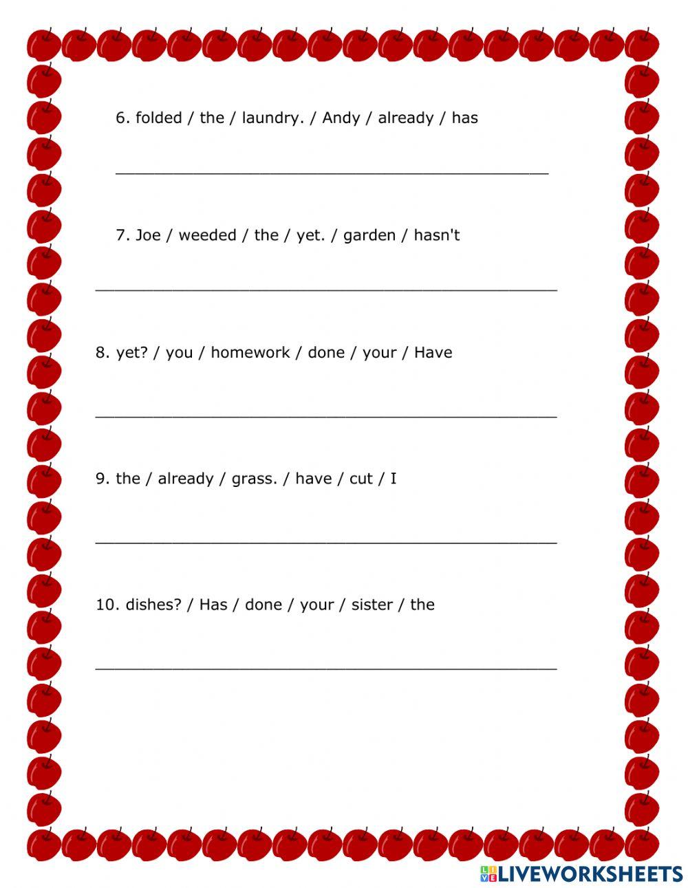Present perfect tense