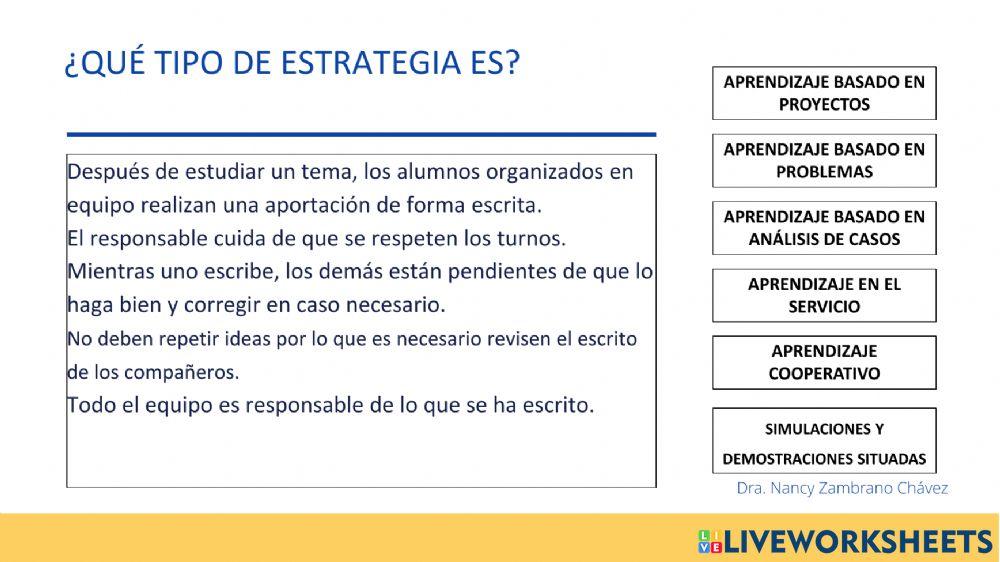 Estrategias docentes