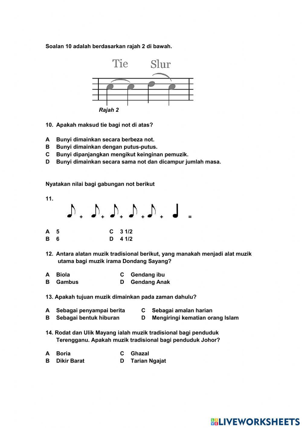 PENTAKSIRAN PERTENGAHAN TAHUN 2021 PEND MUZIK TAHUN 6