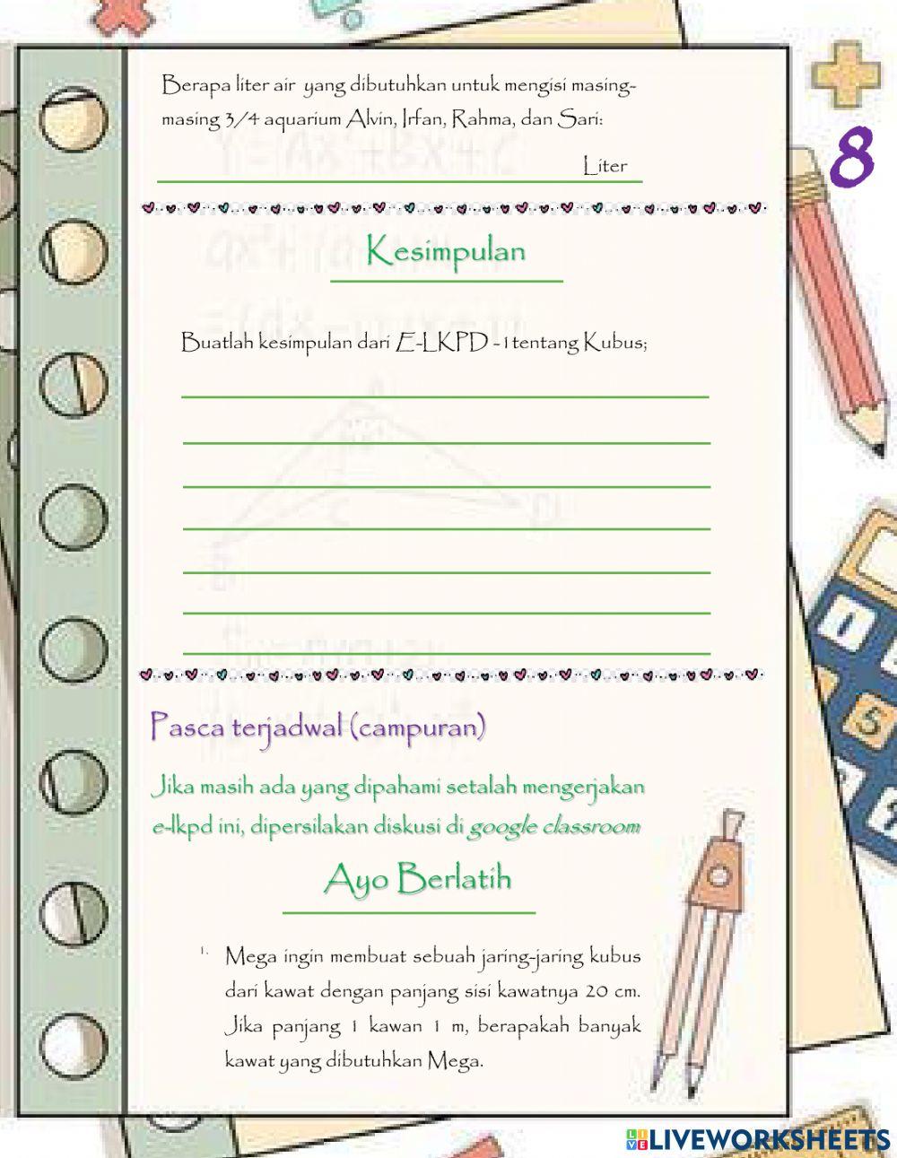 Bangun Ruang Sisi Datar-KUBUS