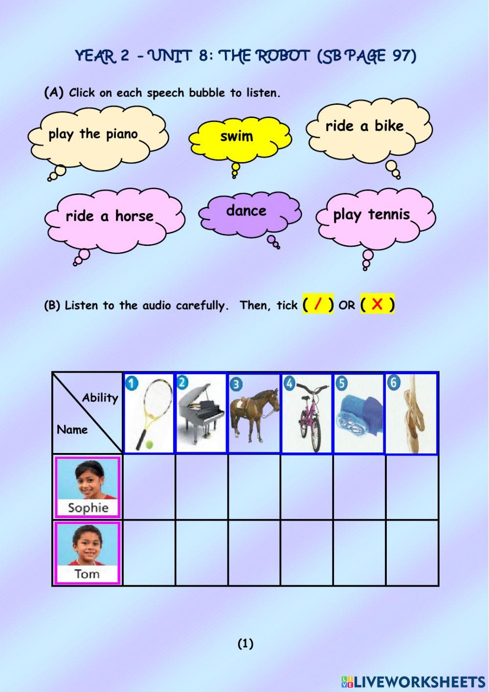 Unit 8 Ability page 97 (SB)