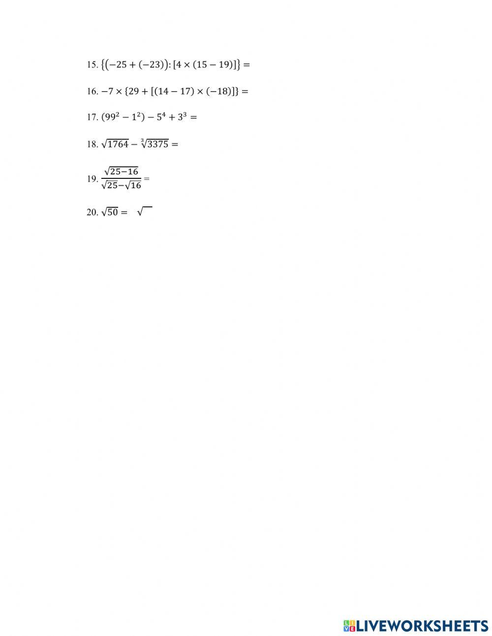 BILANGAN BULAT Latihan 1