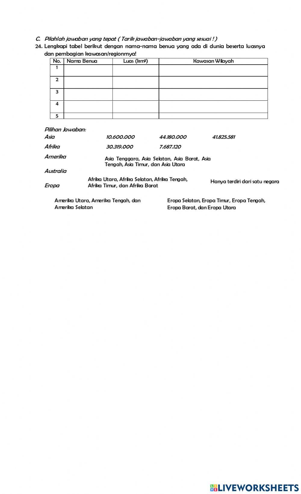 Uji kompetensi kbm 1 ips ix 1