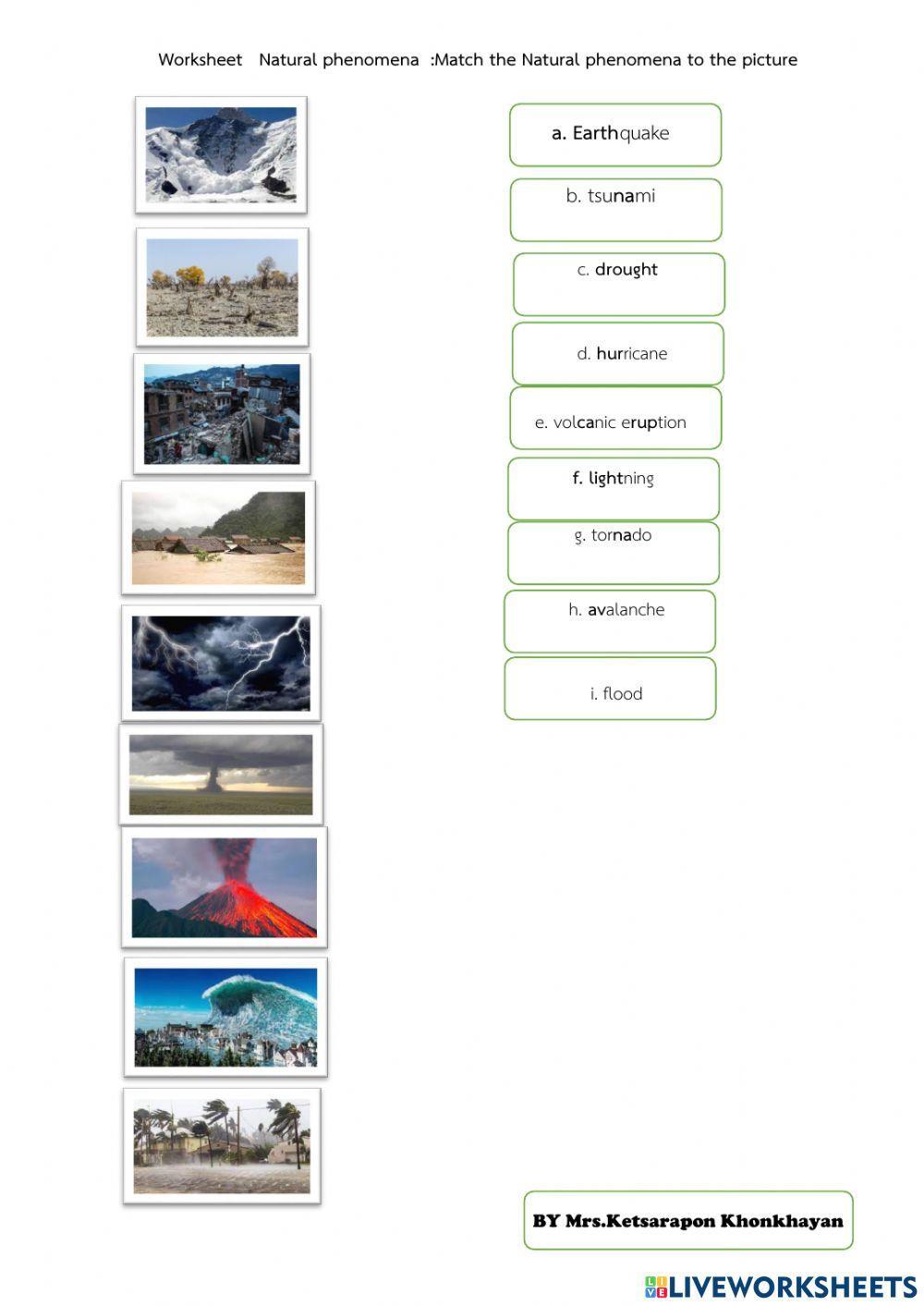 Natural Phenomenon Second Grade Worksheet natural-phenomenon-second-grade-worksheet
