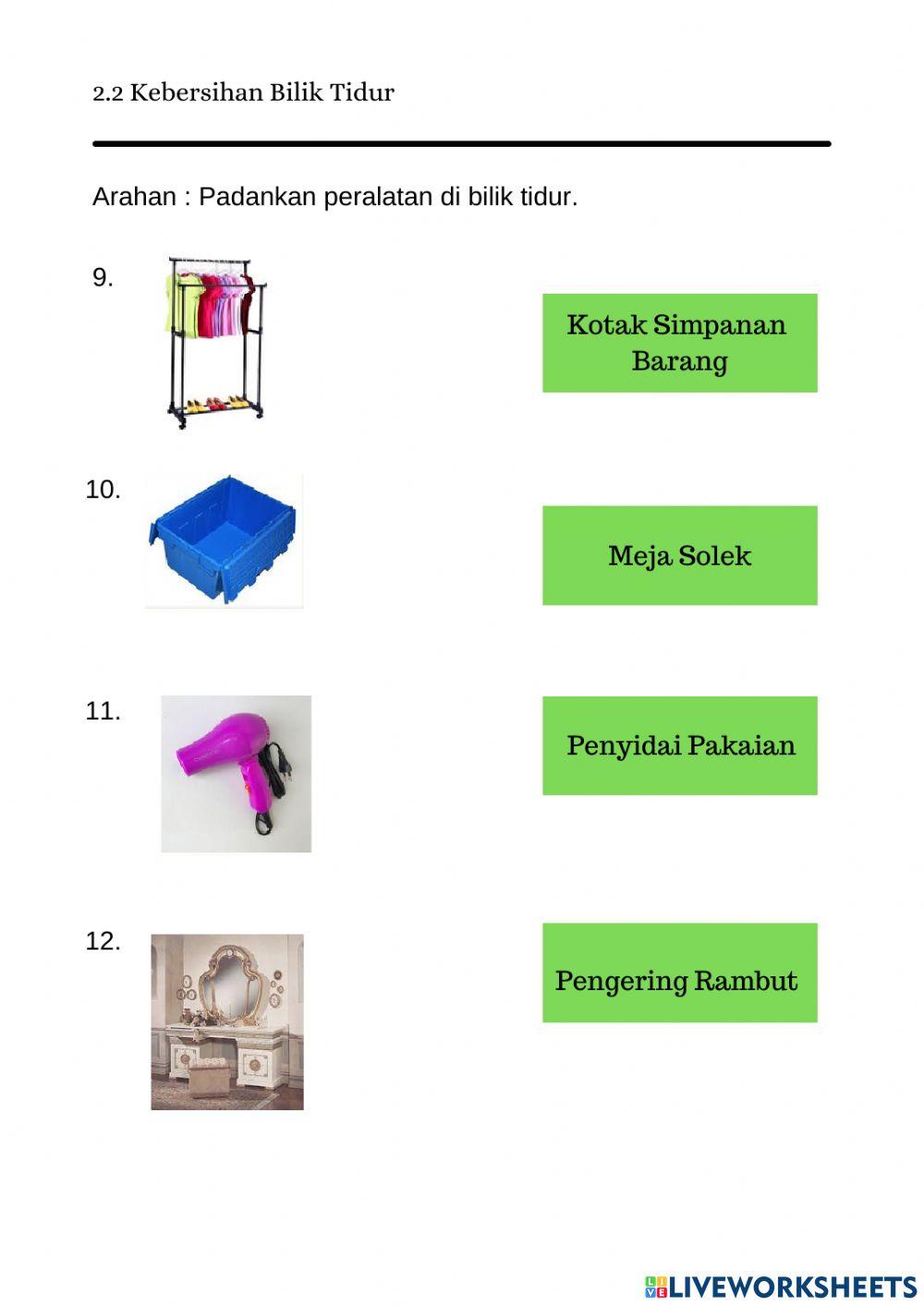 2.2 Kebersihan Bilik Tidur