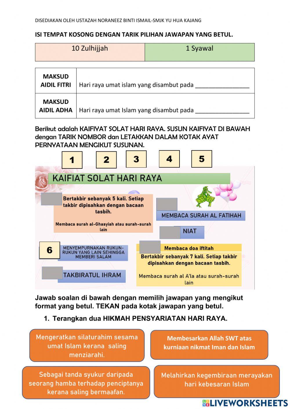 Aidilfitri dan Aidiladha