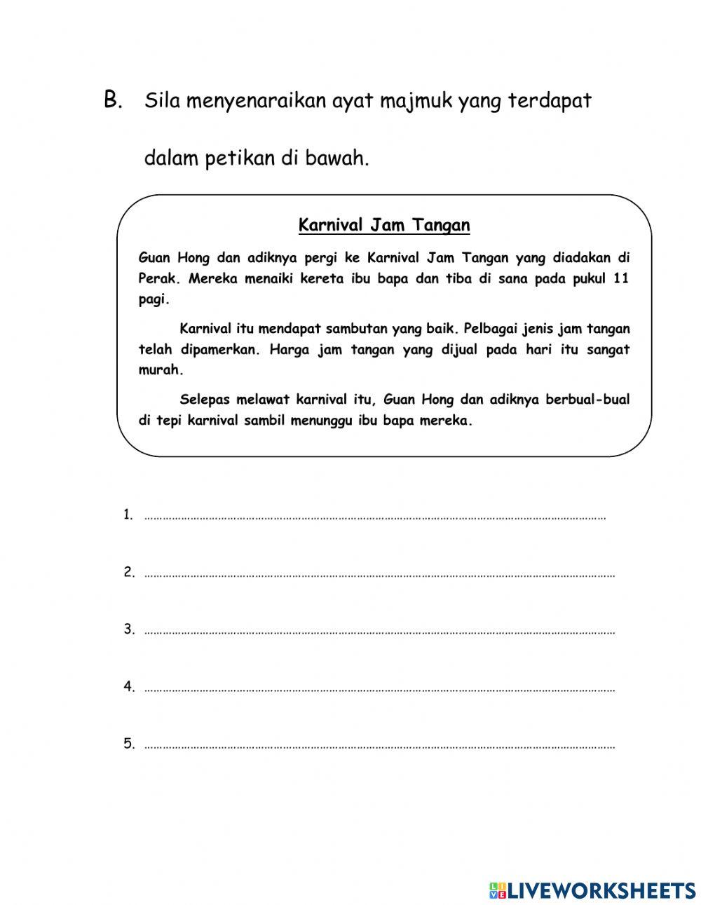 Ayat Tunggal dan Ayat Majmuk