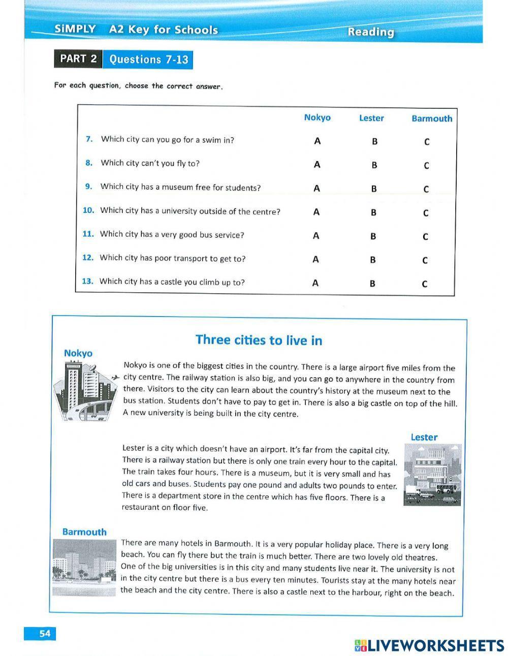 6E 25.7 Reading part 2 - test 4