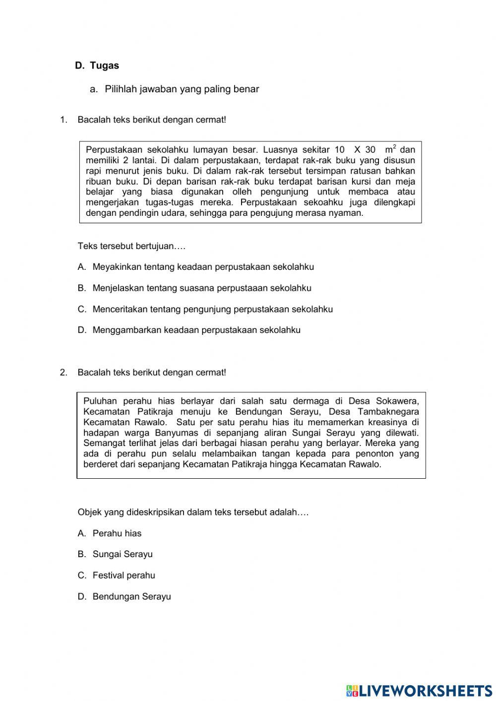 3.1 Identifikasi Teks Deskripsi