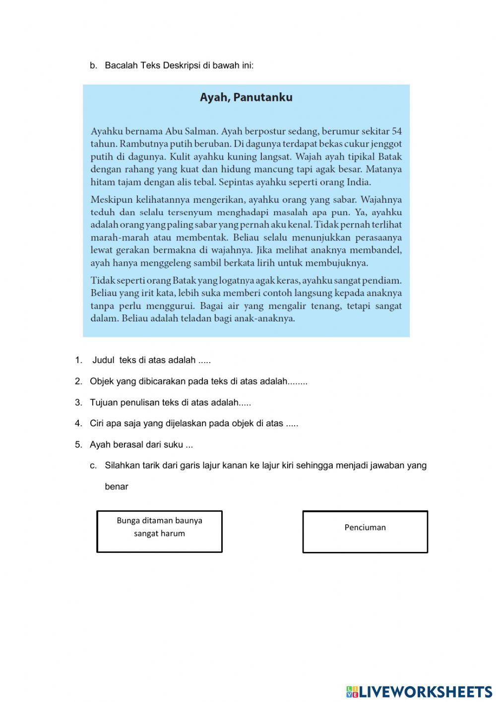 3.1 Identifikasi Teks Deskripsi