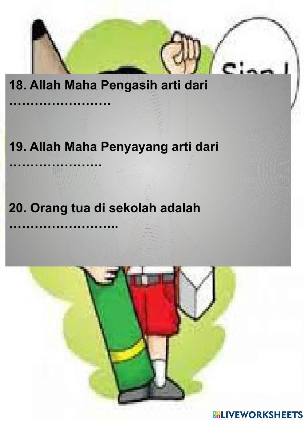 Kasih Sayang Pelajaran I