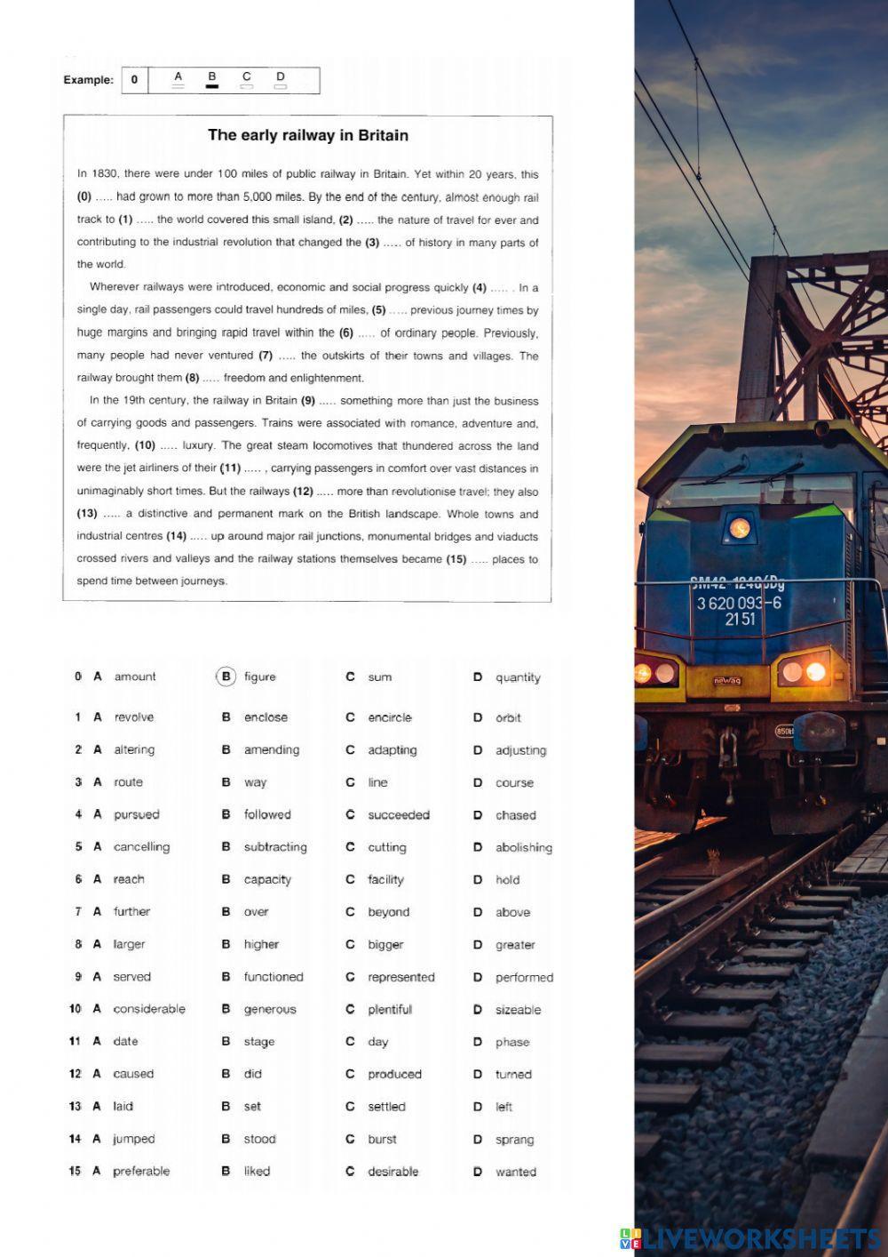 Advanced MC Cloze OLD RAILWAY