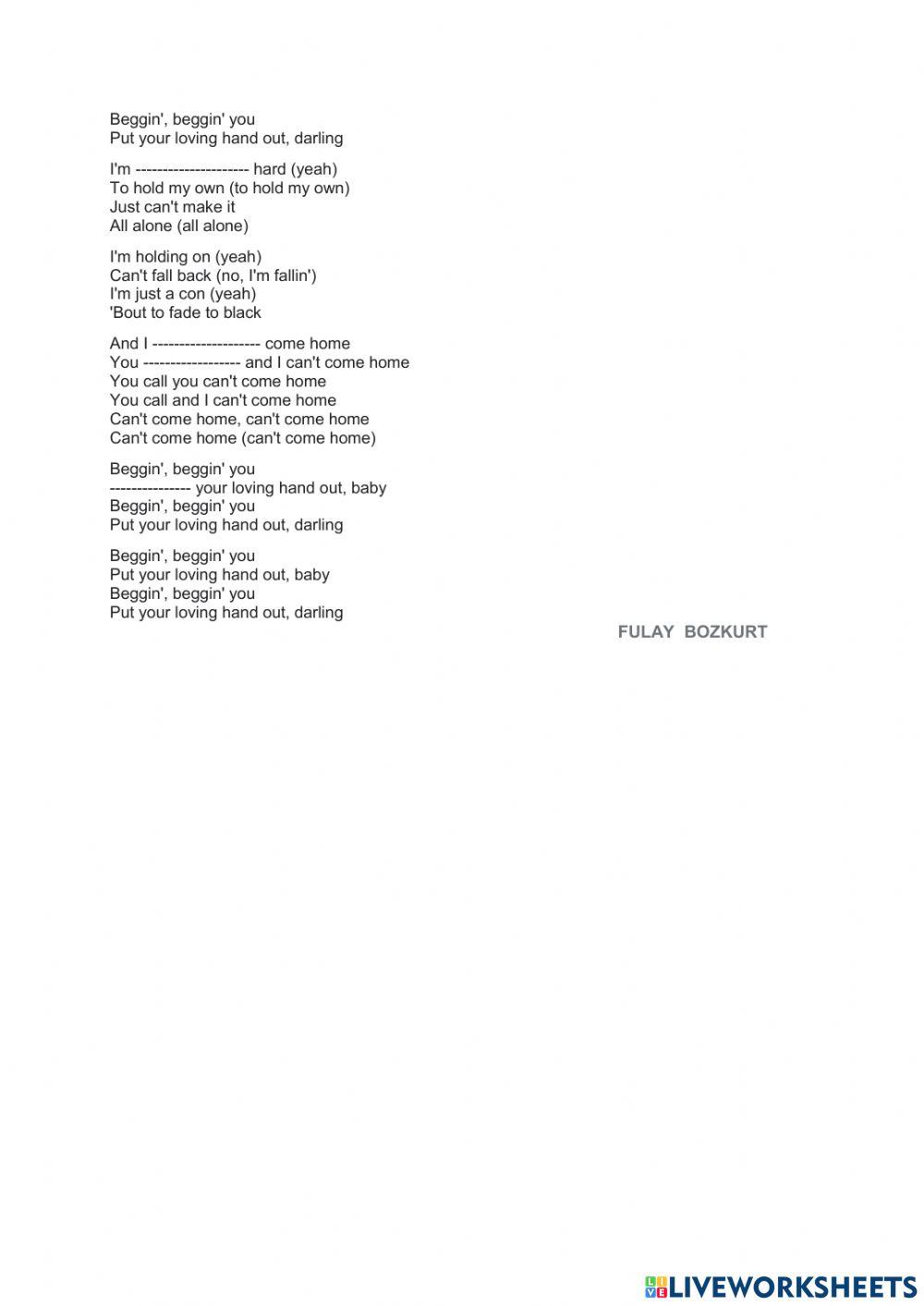 Listening -Beggin you