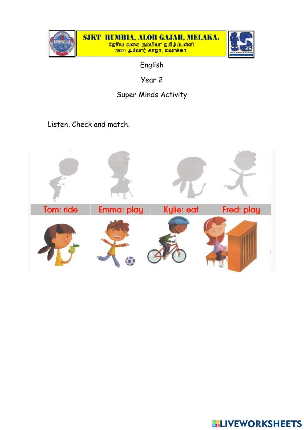 English Year 2 Super Minds page 89