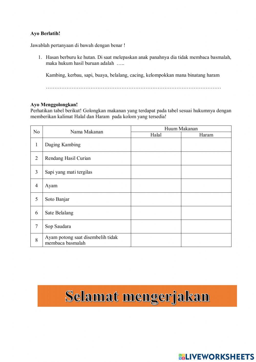 LKPD Makanan Halal 1