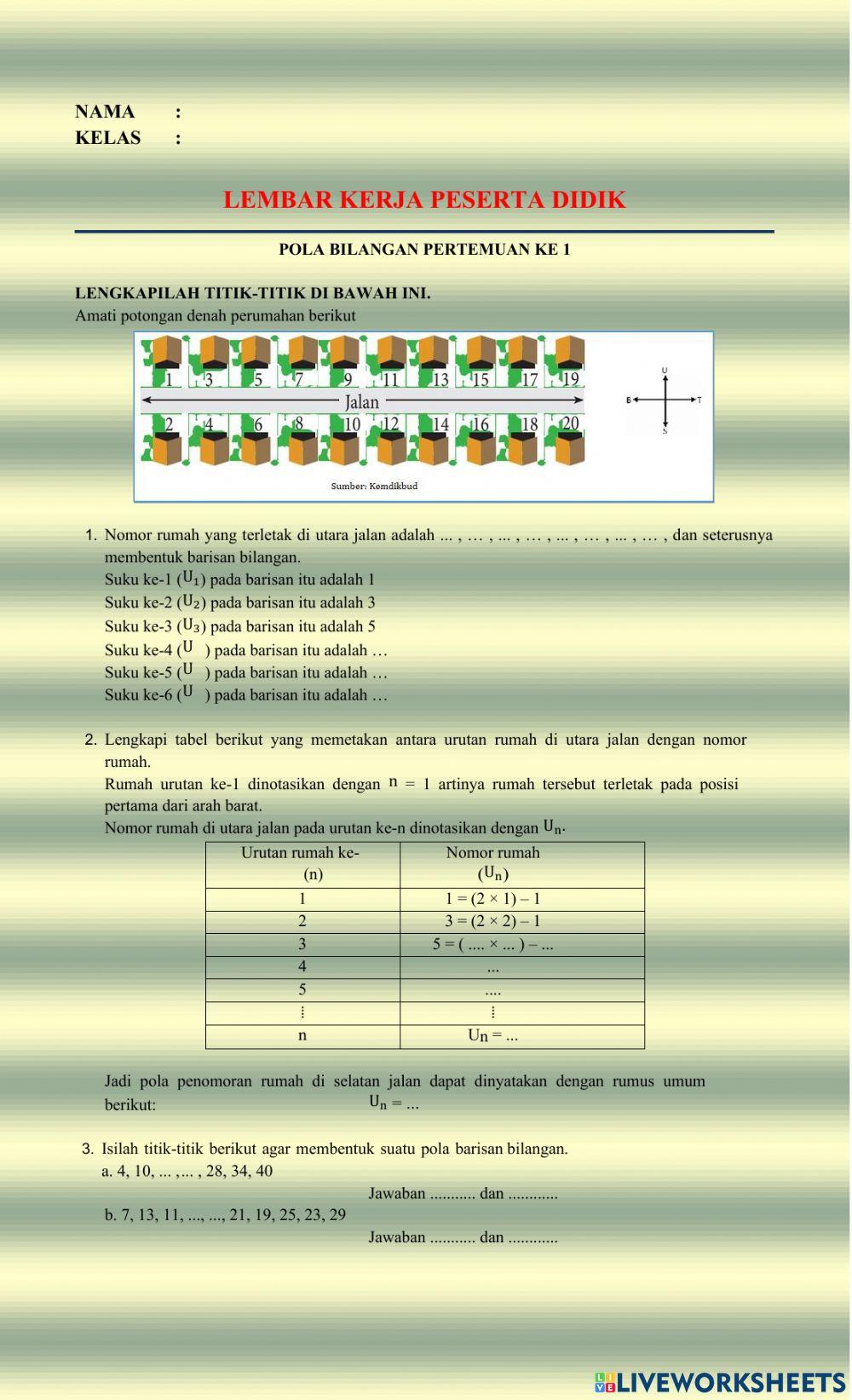 LKPD Pola Bilangan