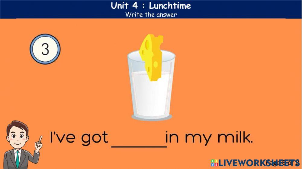 Lunchtime (4) page 48 Sing Along -listen and number