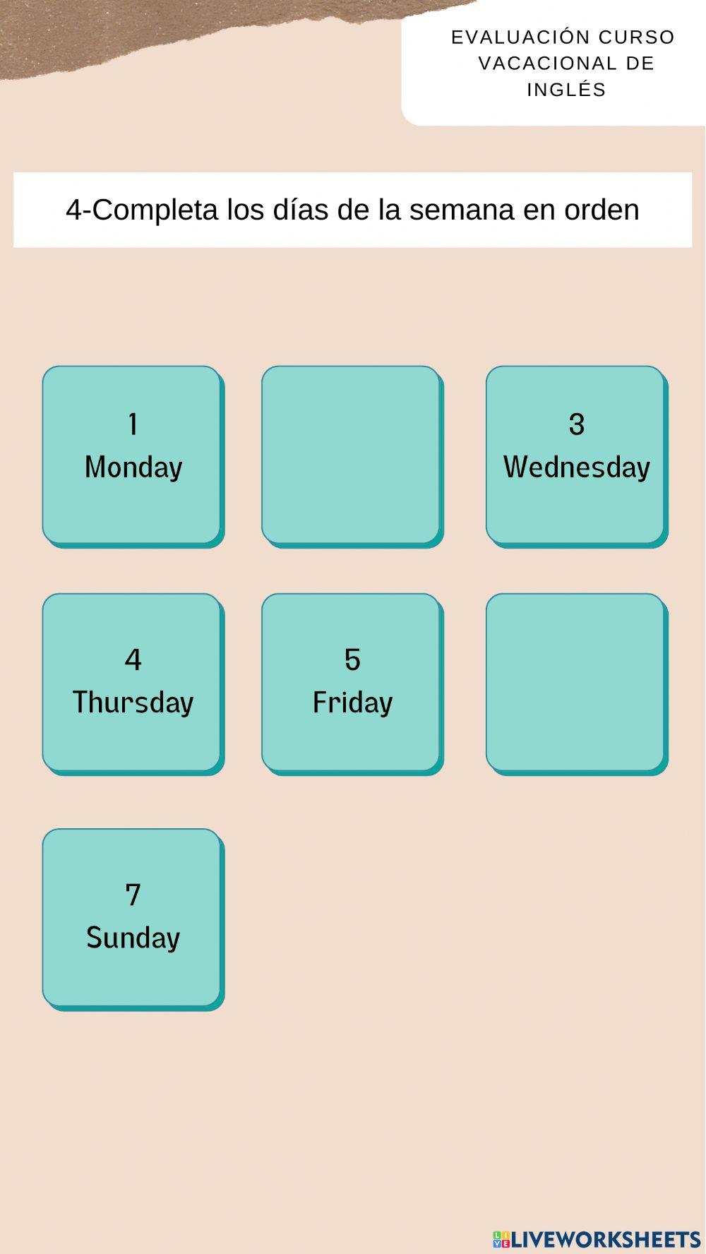 Evaluacion 2 de ingles
