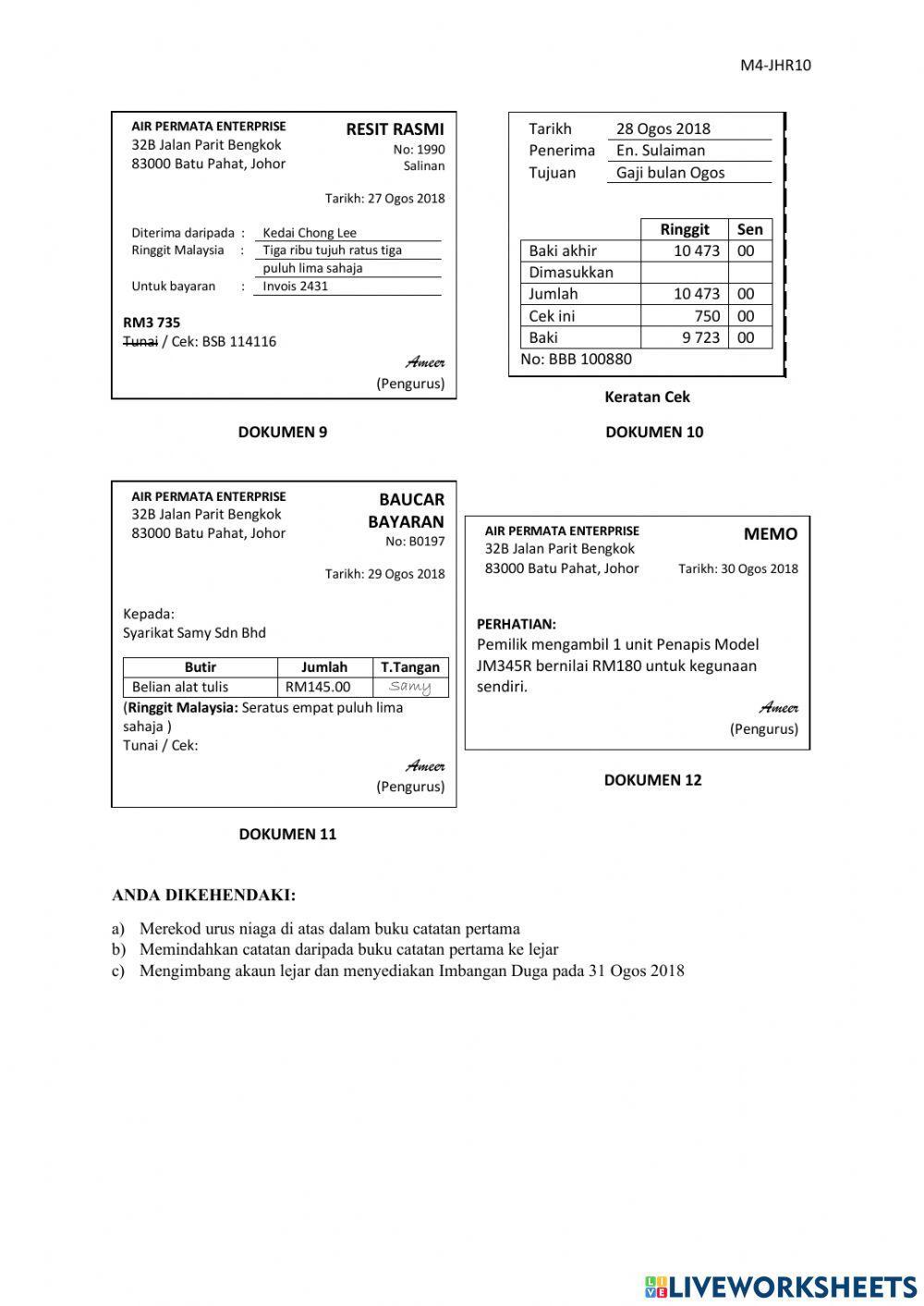 Buku catatan pertama