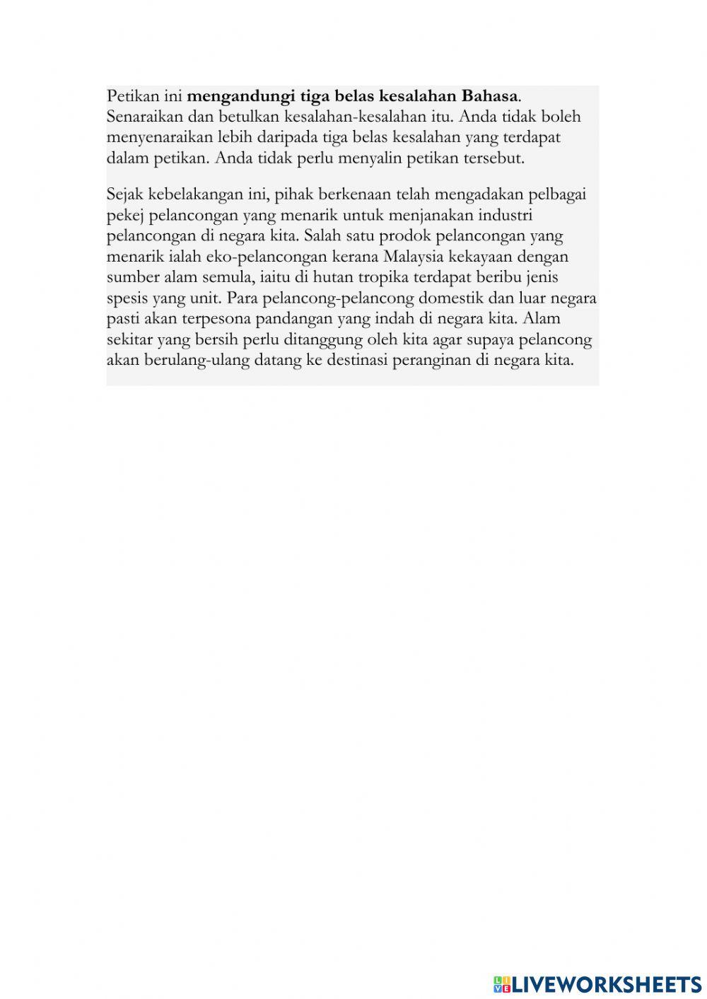 Latihan penyuntingan bm spm