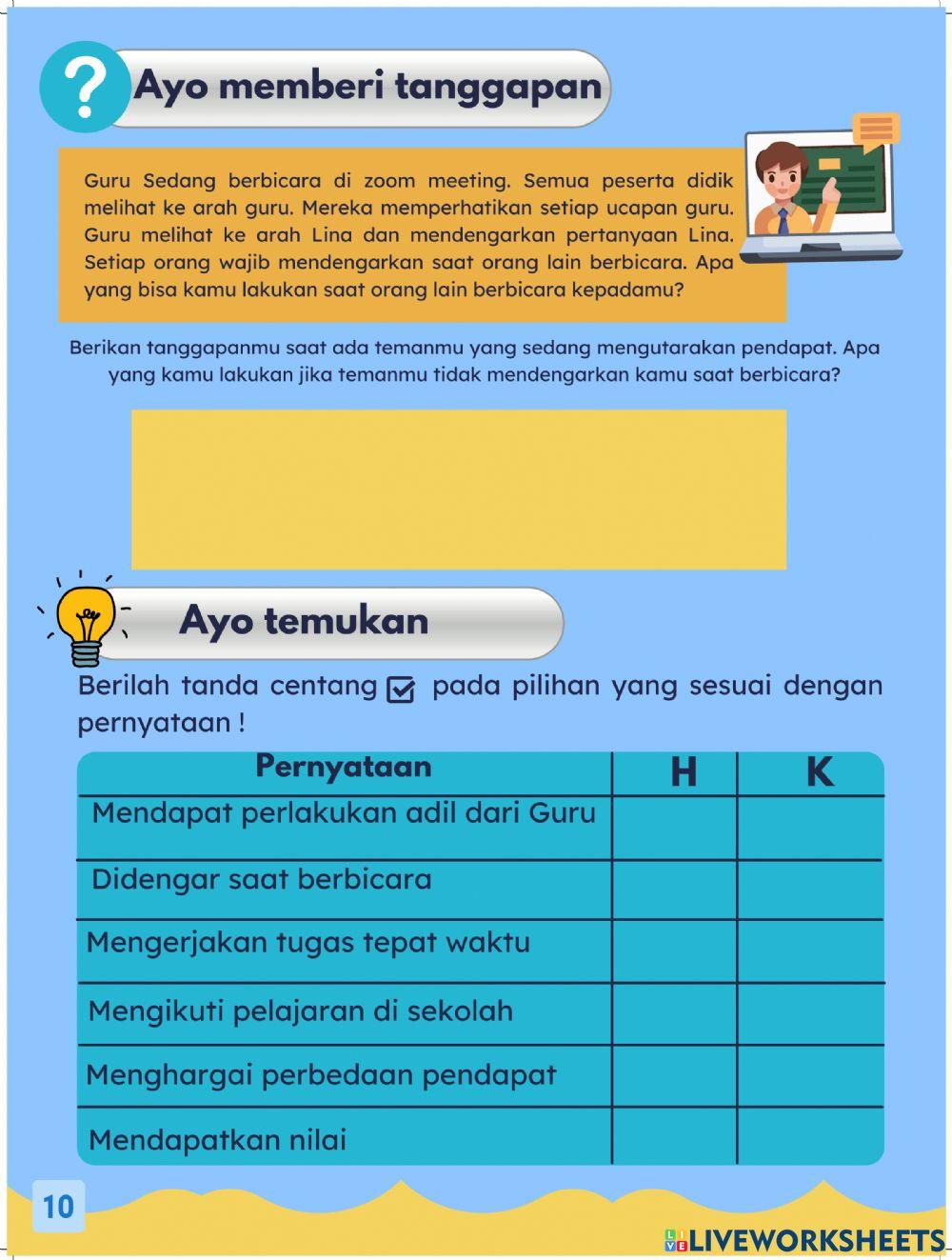 Hak dan Kewajiban di Sekolah