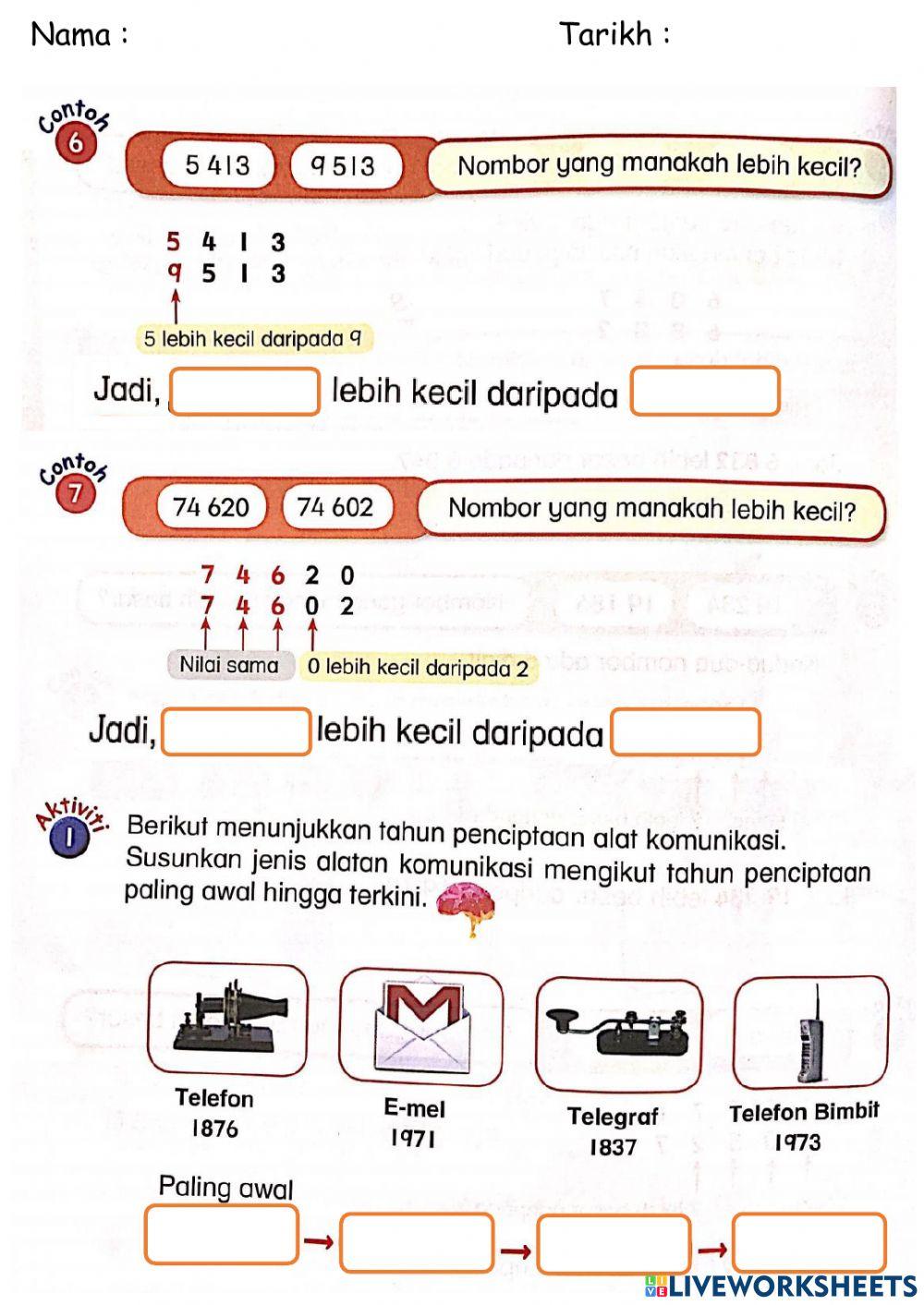1.1.3 Membuat Perbandingan Nombor