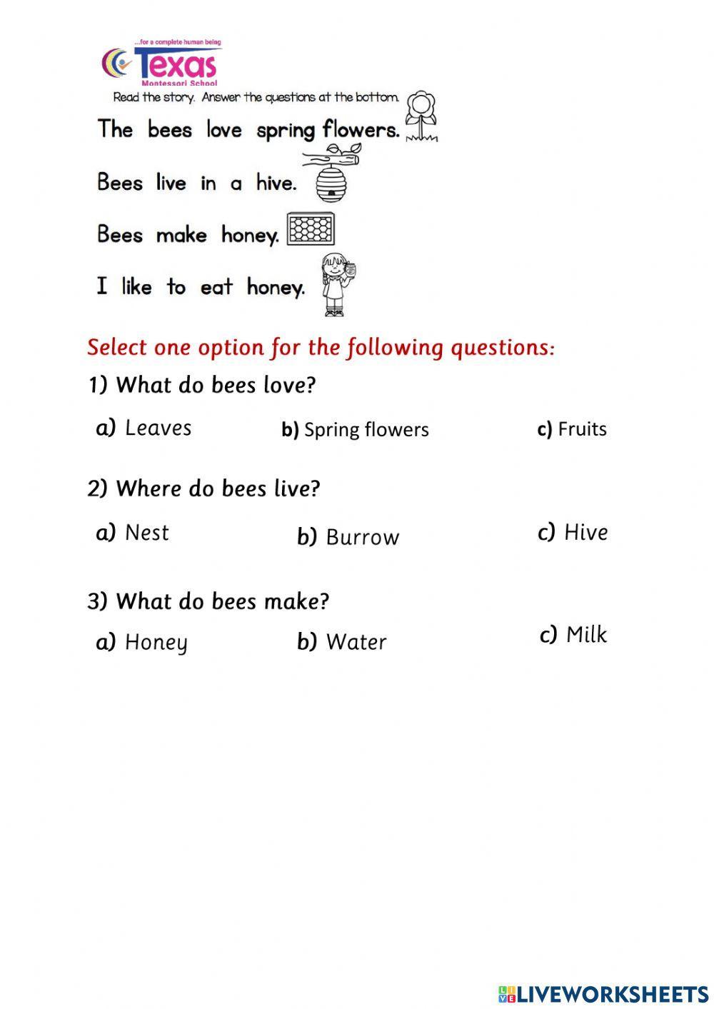 Bees comprehension
