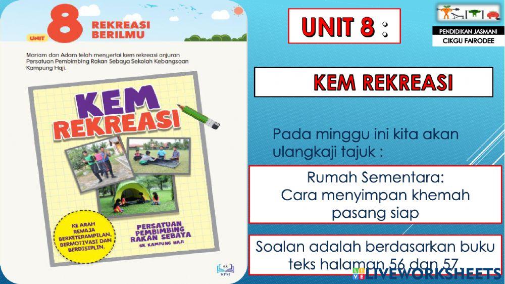 PJK Tahun 4 ( Cara Menyimpan Khemah Pasang Siap )
