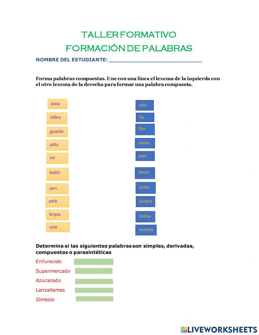Formación de palabras