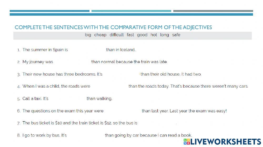 Comparative Adjectives
