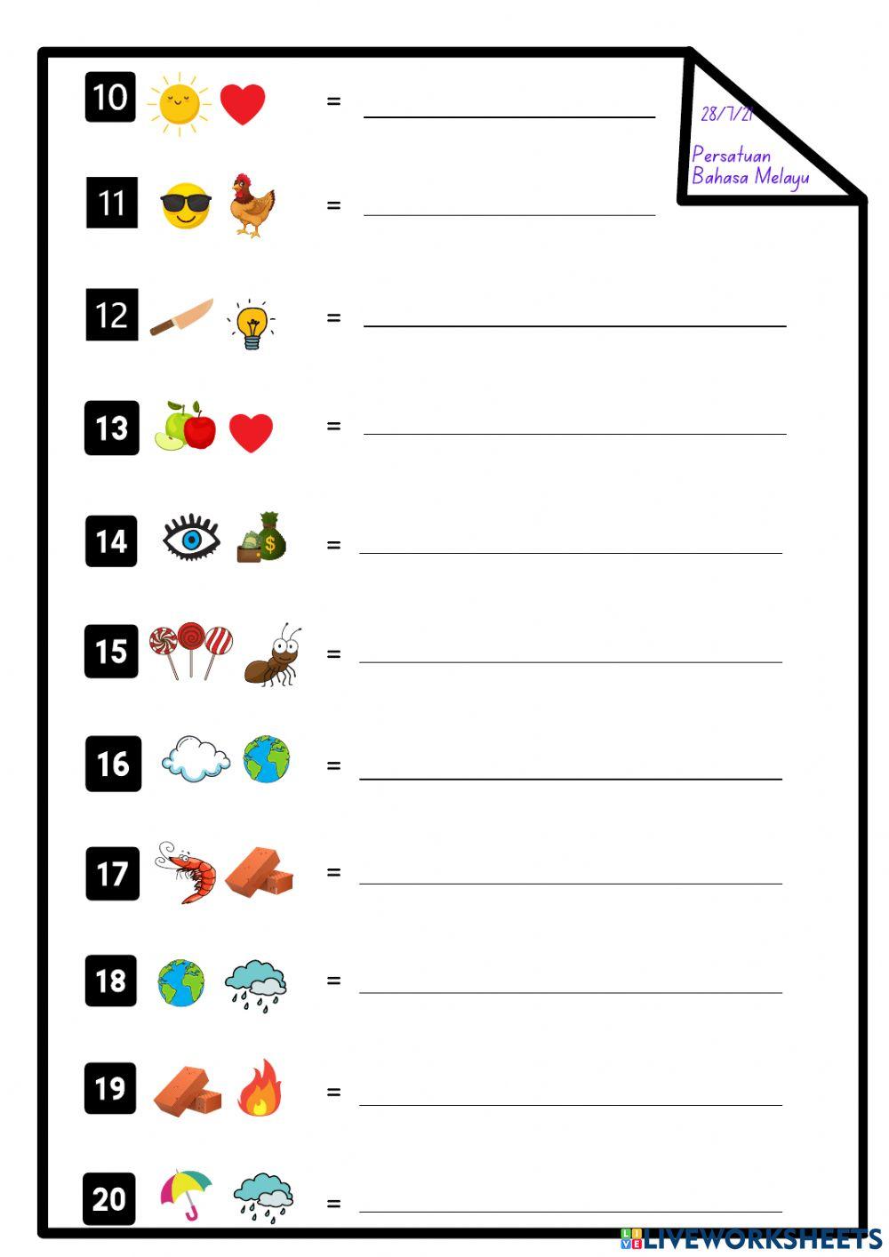 Cross Unit Kuiz Peribahasa Emoji