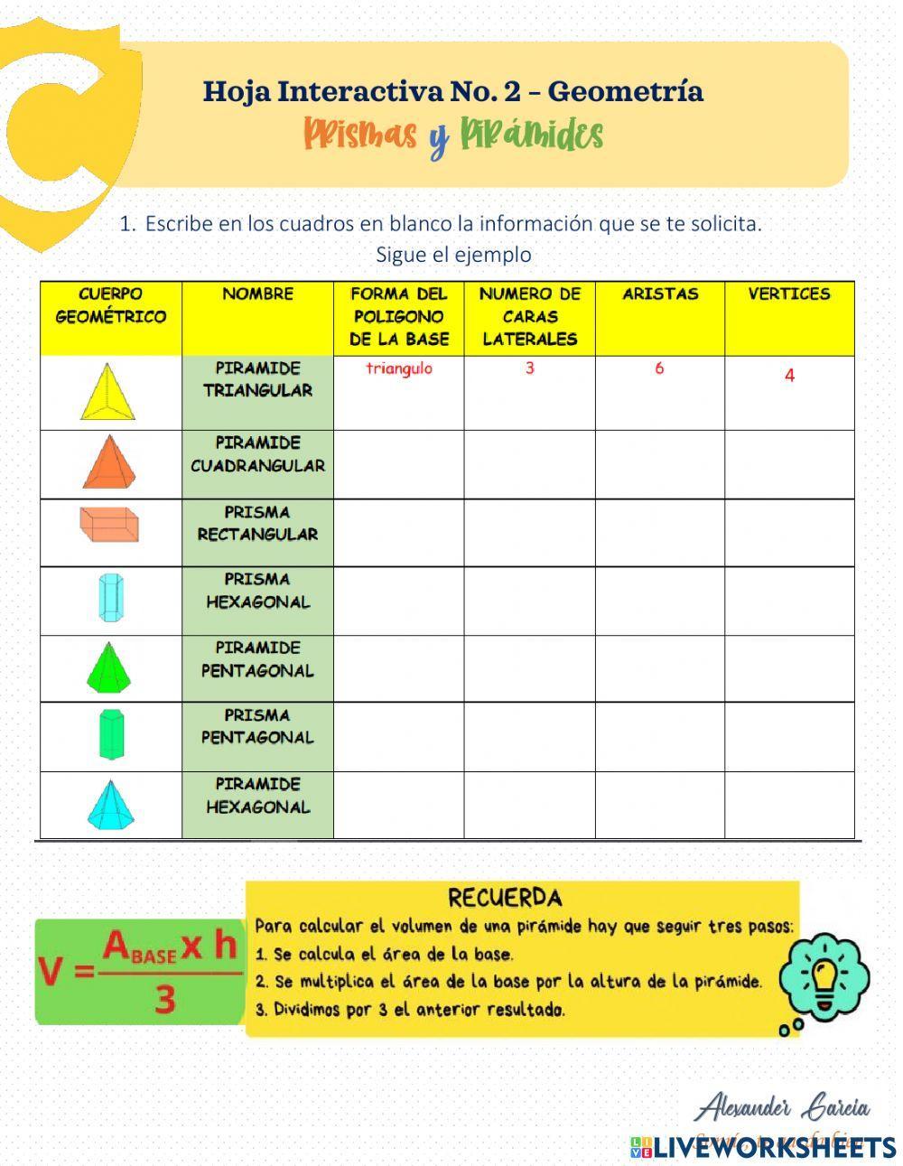 Prismas y pirámides