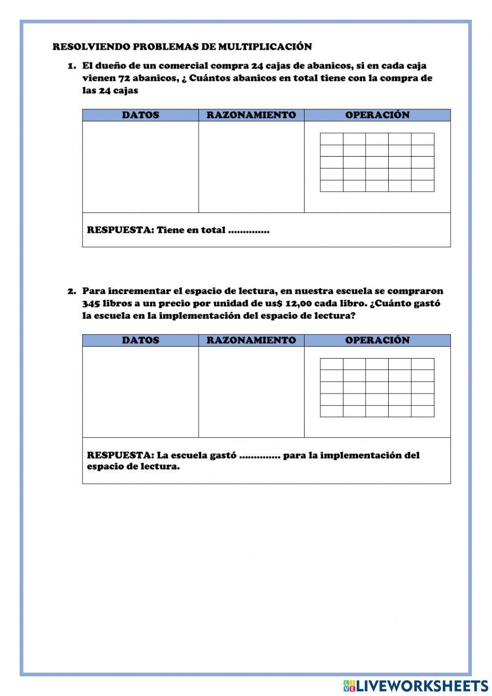 Multiplico y aplico la prueva del nueve